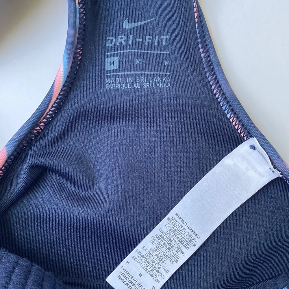 Nike Dri-Fit Racerback Sports Bra Swoosh Logo